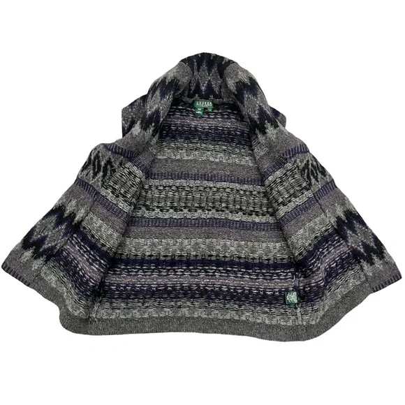 Lauren Ralph Lauren Women’s Lambswool Sweater Vest Shawl Collar Southwes… - Picture 6 of 15